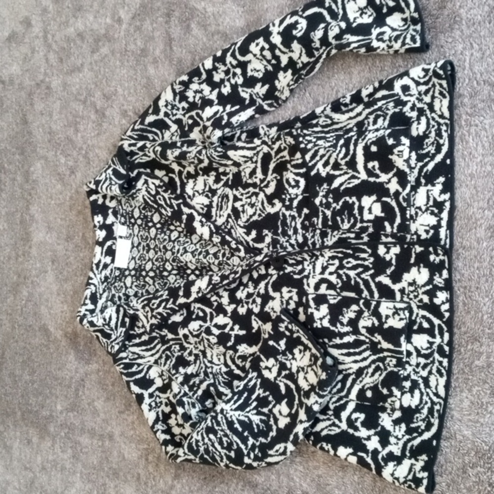 Anthropologie ett:twa reversible jacquard jacket